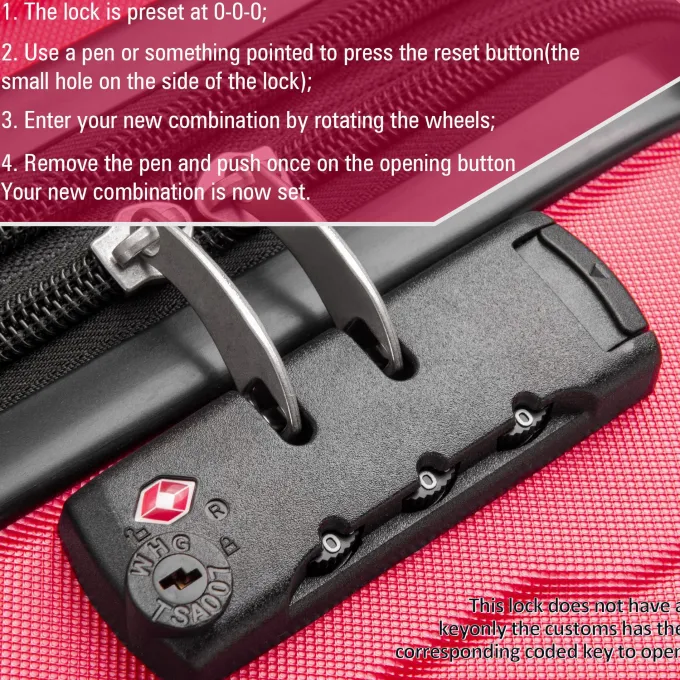 Silk & Salt uhomepro LuggaSets 20 24 28 Carry on Luggawith Spinner Wheels TSA Lock Lightweight Hard Case LuggaTravel Suitcase Christmas Gifts for Business Trip Holiday Travel Cruise Red^ Carry On Luggage|Hard Side Luggage