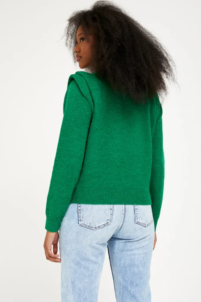 Silk & Salt flown top - green^ Knitwear