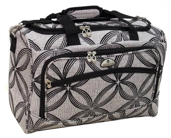 Silk & Salt 5 Pc Silver Clover Spinner LuggaSet in Black Grey^ Carry On Luggage