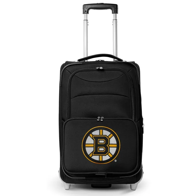 Silk & Salt MOJO Black Boston Bruins 21 Softside Rolling Carry-On Suitcase^ Carry On Luggage