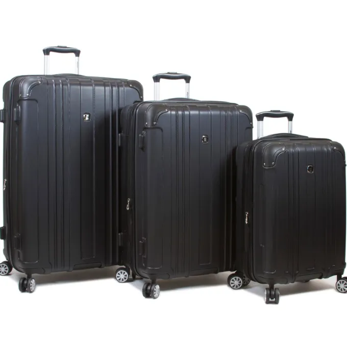 Silk & Salt Dejuno Kingsley Generation 3-Piece Hardside Spinner LuggaSet - Black^ Checked Luggage