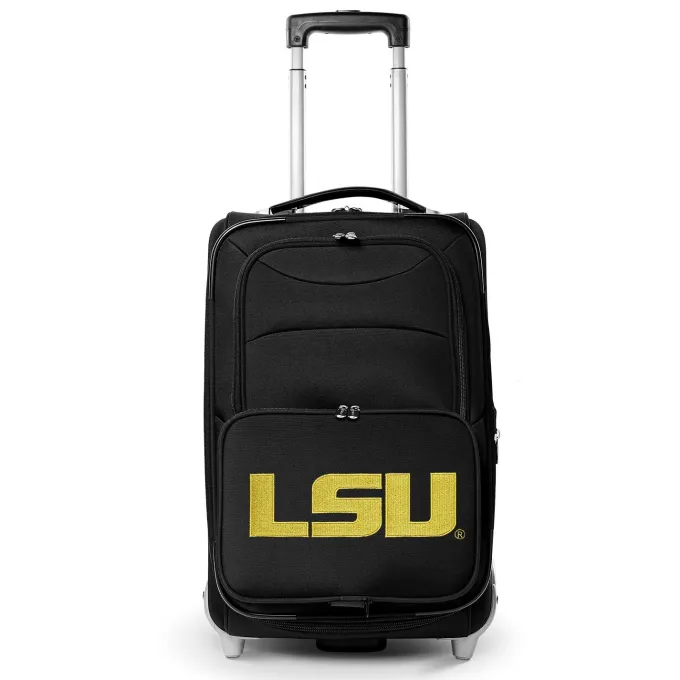 Silk & Salt MOJO Black LSU Tigers 21 Softside Rolling Carry-On Suitcase^ Carry On Luggage