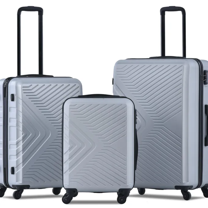 Silk & Salt 20 24 28 Suitcases TSA Approved Lock Included Carry-on Luggage Maneuverable 360-degree Rotation LuggaSets with Spinner Wheels for Cruise Travel Business Trip Holiday Vacationing Q1088^ Carry On Luggage|Luggage Sets