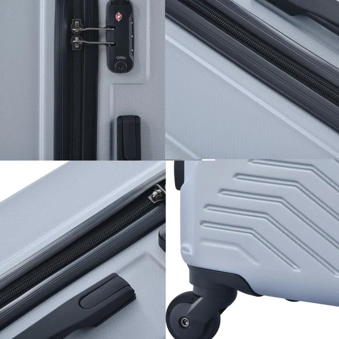 Silk & Salt 20 24 28 Suitcases TSA Approved Lock Included Carry-on Luggage Maneuverable 360-degree Rotation LuggaSets with Spinner Wheels for Cruise Travel Business Trip Holiday Vacationing Q1088^ Carry On Luggage|Luggage Sets