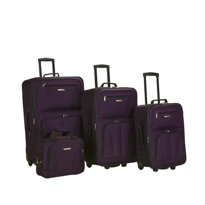 Silk & Salt 4 Pc LuggaSet Purple^ Luggage Sets