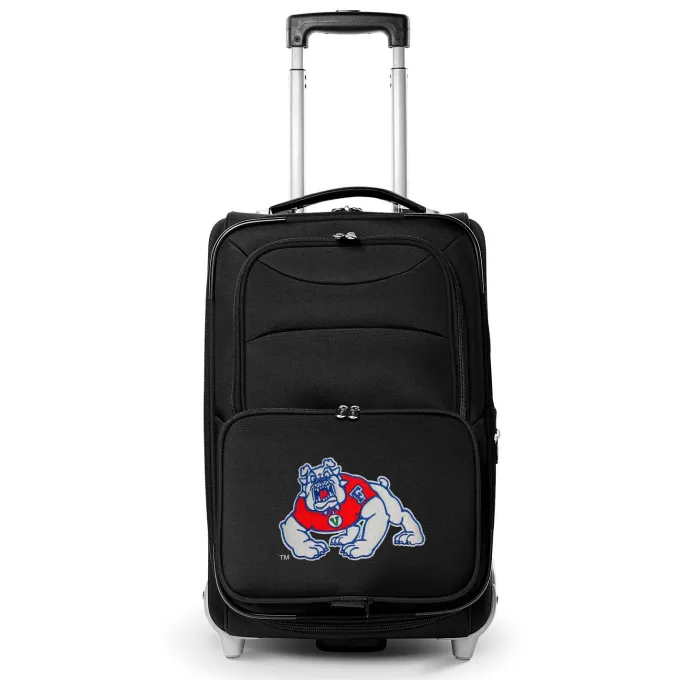 Silk & Salt MOJO Black Fresno State Bulldogs 21 Softside Rolling Carry-On Suitcase^ Carry On Luggage