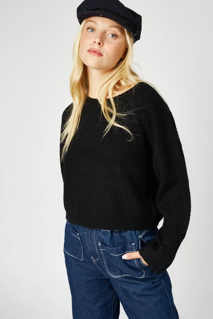 Silk & Salt oversize sweater- black^ Knitwear