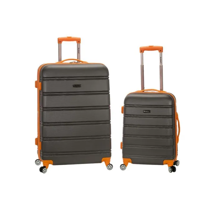 Silk & Salt 20 28 2Pc Expandable Abs Spinner Set Charcoal^ Luggage Sets
