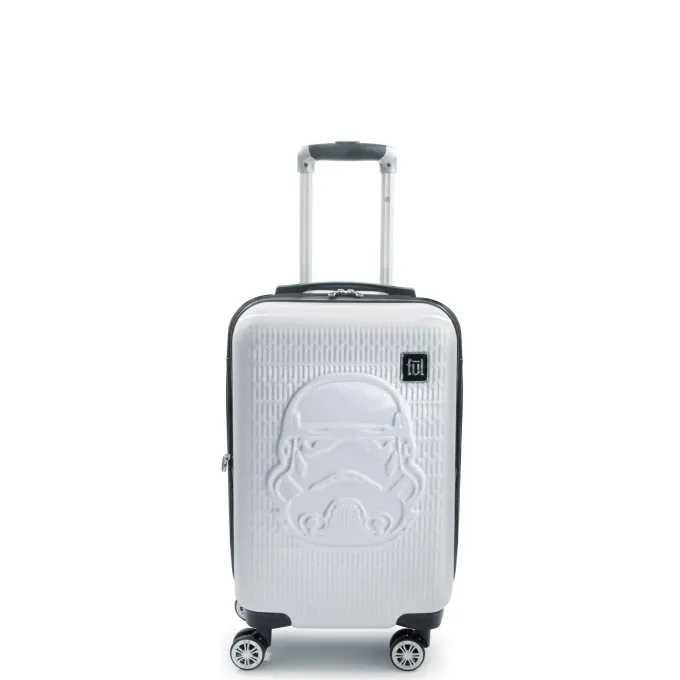 Silk & Salt FUL Star Wars Storm Trooper Embossed 21in Spinner Suitcase White^ Hard Side Luggage