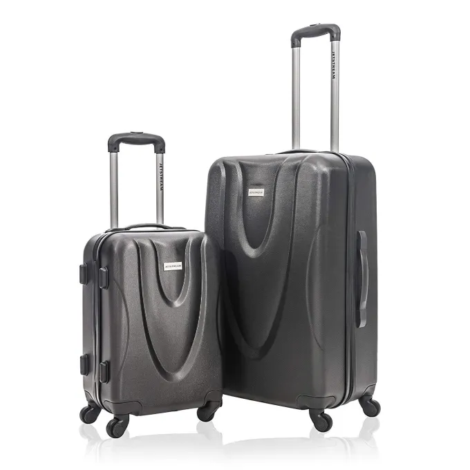 Silk & Salt Jetstream 2 Piece Hardside Carry-On Spinner LuggaSet (Black)^ Luggage Sets