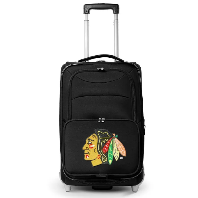 Silk & Salt Chicago Blackhawks 21 Rolling Carry-On Suitcase^ Carry On Luggage