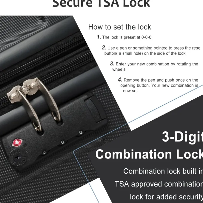 Silk & Salt Hardshell LuggaSpinner Suitcase with TSA Lock Lightweight ExpandableABS material lightweight and durable4 Quiet Spinner Wheels28''Black^ Hard Side Luggage