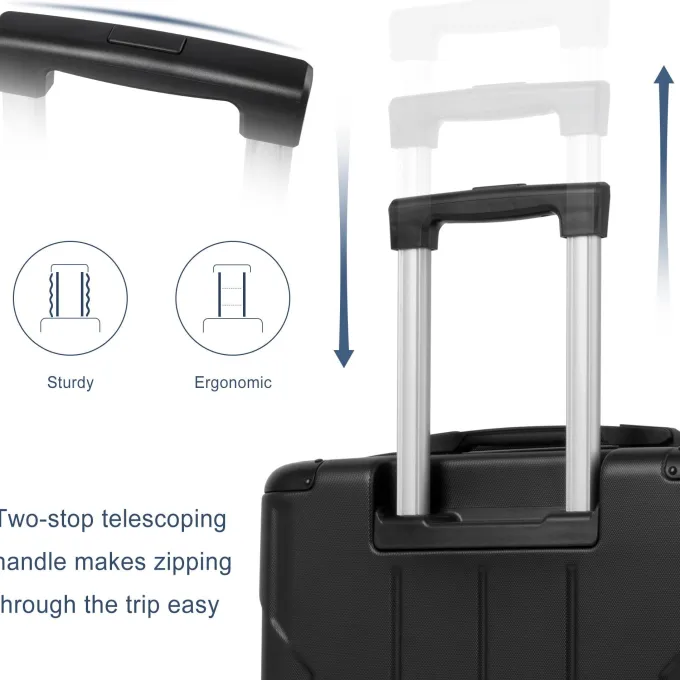 Silk & Salt Hardshell LuggaSpinner Suitcase with TSA Lock Lightweight ExpandableABS material lightweight and durable4 Quiet Spinner Wheels28''Black^ Hard Side Luggage