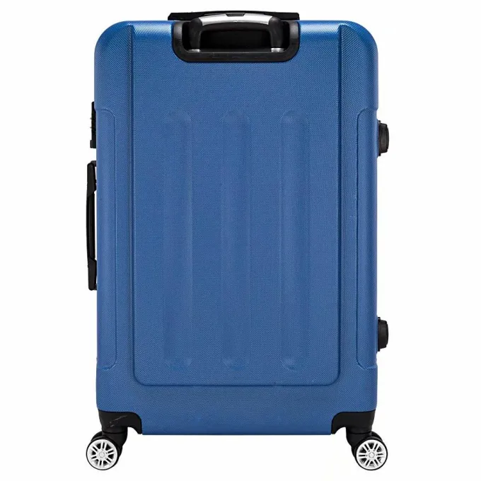 Silk & Salt VIK TECH 3 Pieces Travel Spinner LuggaSet Bag ABS Trolley Carry On Suitcase with TSA Lock Dark Blue^ Hard Side Luggage
