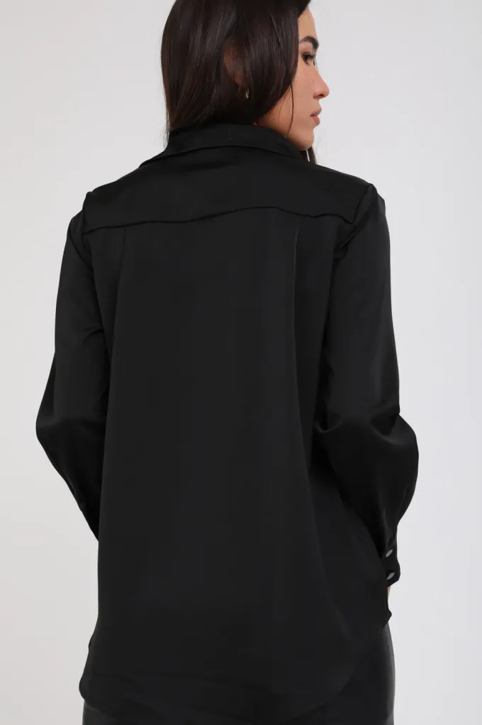 Silk & Salt silk and the city shirt - black^ Tops