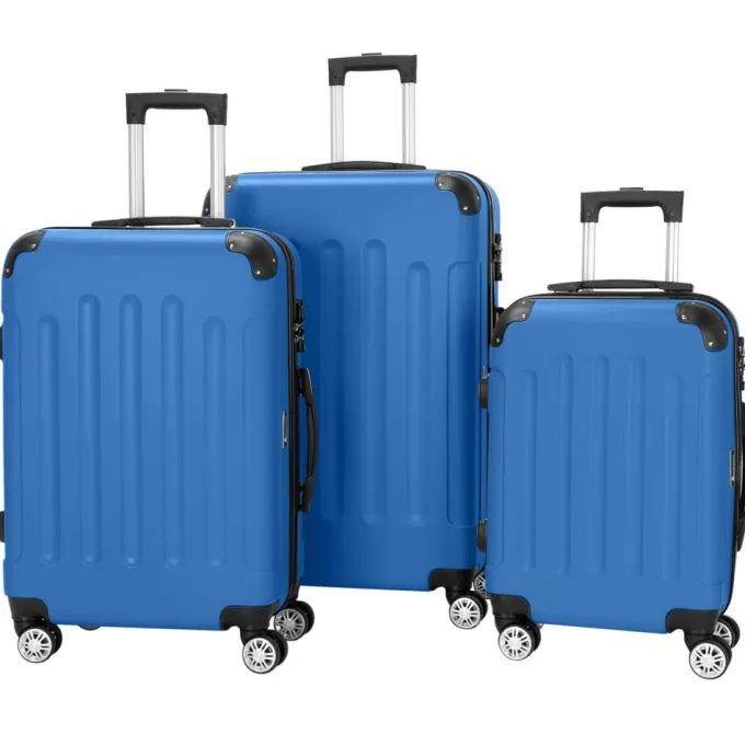 Silk & Salt Zimtown 3Pcs LuggaSet PC+ABS Trolley Spinner 20/24/28 Suitcase Hard Shell^ Carry On Luggage