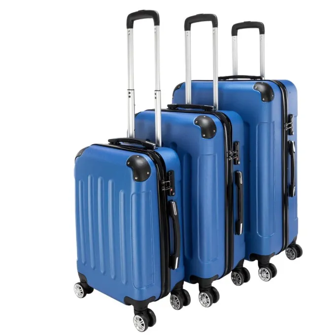 Silk & Salt Zimtown 3Pcs LuggaSet PC+ABS Trolley Spinner 20/24/28 Suitcase Hard Shell^ Carry On Luggage