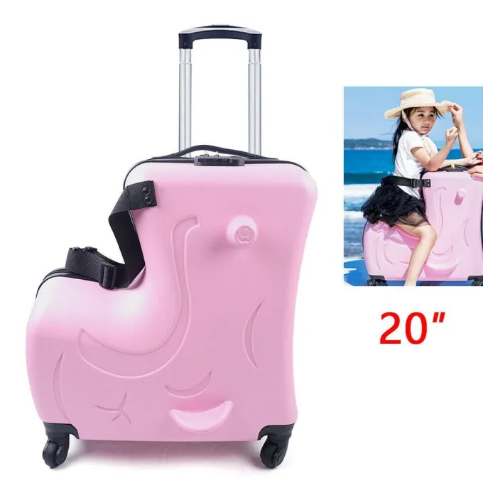 Silk & Salt 20 Travel LuggaChildren Ride On Suitcases With Universal Wheels For Travel^ Hard Side Luggage