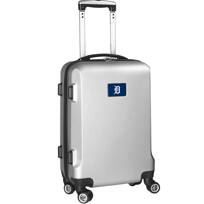 Silk & Salt Detroit Tigers 21 8-Wheel Hardcase Spinner Carry-On - Silver^ Carry On Luggage
