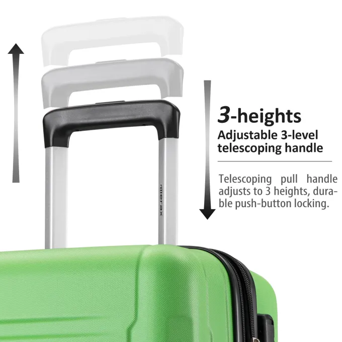 Silk & Salt Carry on LuggaSets of 3 SEGMART Spinner Expandable Hardside Suitcase with TSA Lock Lightweight LuggaDual Spinner Wheels Set: 20in 24in 28in Heavyweight Suitcase for Traveling Green S6603^ Carry On Luggage