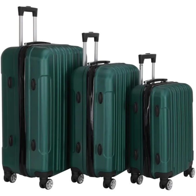 Silk & Salt TFixol 3-in-1 Multifunctional LarCapacity Traveling StoraSuitcase Dark Green^ Checked Luggage