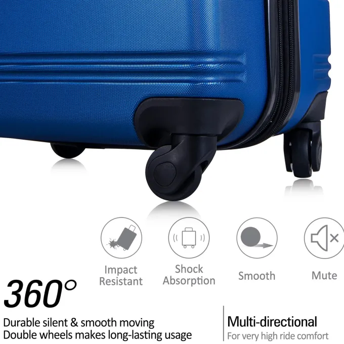 Silk & Salt Puloru 3 Piece LuggaSets Hardside Spinner Suitcases with TSA Lock^ Hard Side Luggage