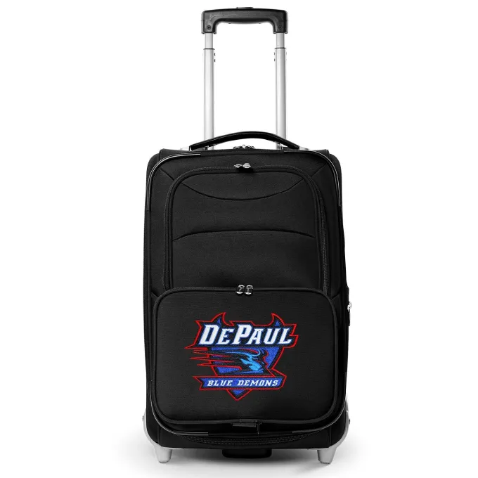 Silk & Salt MOJO Black DePaul Blue Demons 21 Softside Rolling Carry-On Suitcase^ Carry On Luggage