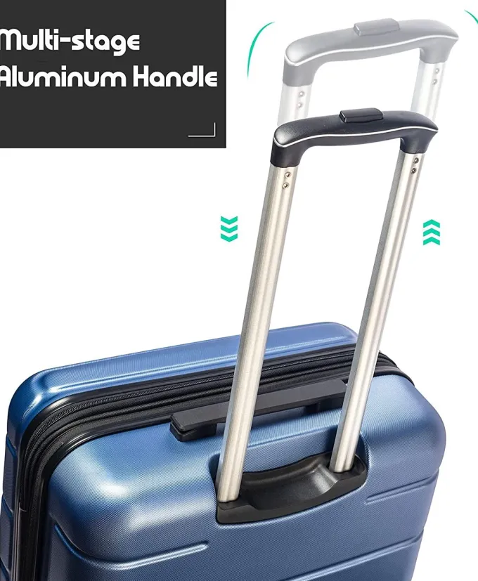 Silk & Salt Women LuggaSet 20''/24''/28'' 3 Piece Trolley Case Sets with 4 Silent Spinner Wheels Portable Outdoor Hardside Carry on LuggaSet for Travel Plane Business Trips Back to School S9346^ Hard Side Luggage