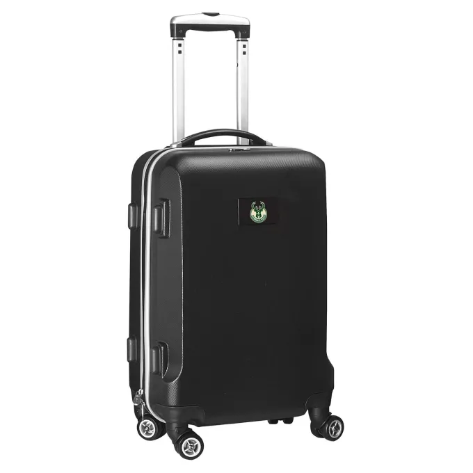Silk & Salt Milwaukee Bucks 21 8-Wheel Hardcase Spinner Carry-On - Black^ Carry On Luggage