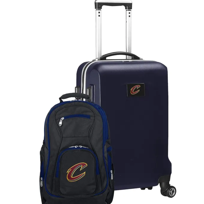 Silk & Salt Cleveland Cavaliers Deluxe 2-Piece Backpack and Carry-On Set - Navy^ Luggage Sets