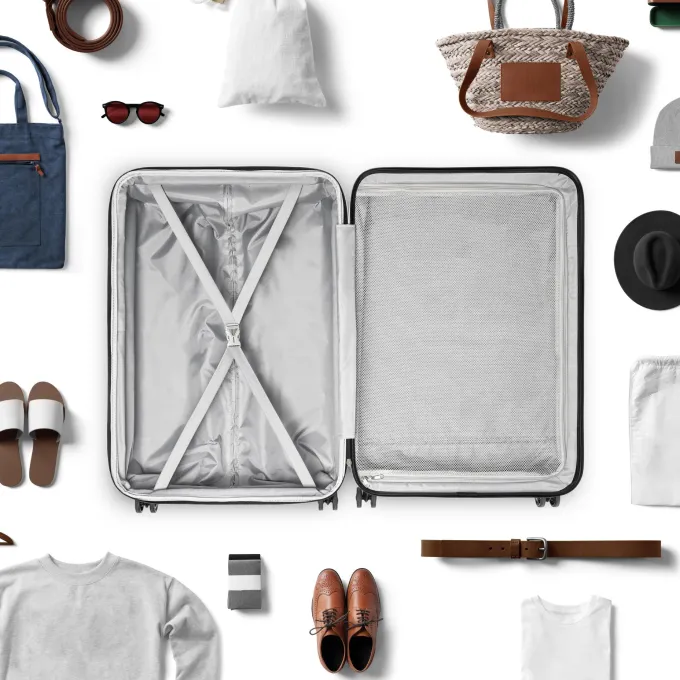 Silk & Salt LuggaSet for Travel Lightweight Carry on Suitcase Sets for Women Outdoor PC+ABS Material Hardside Carry on LuggaSet with TSA Lock Portable Trolley Case Sets with 4 Silent Wheels S9355^ Hard Side Luggage