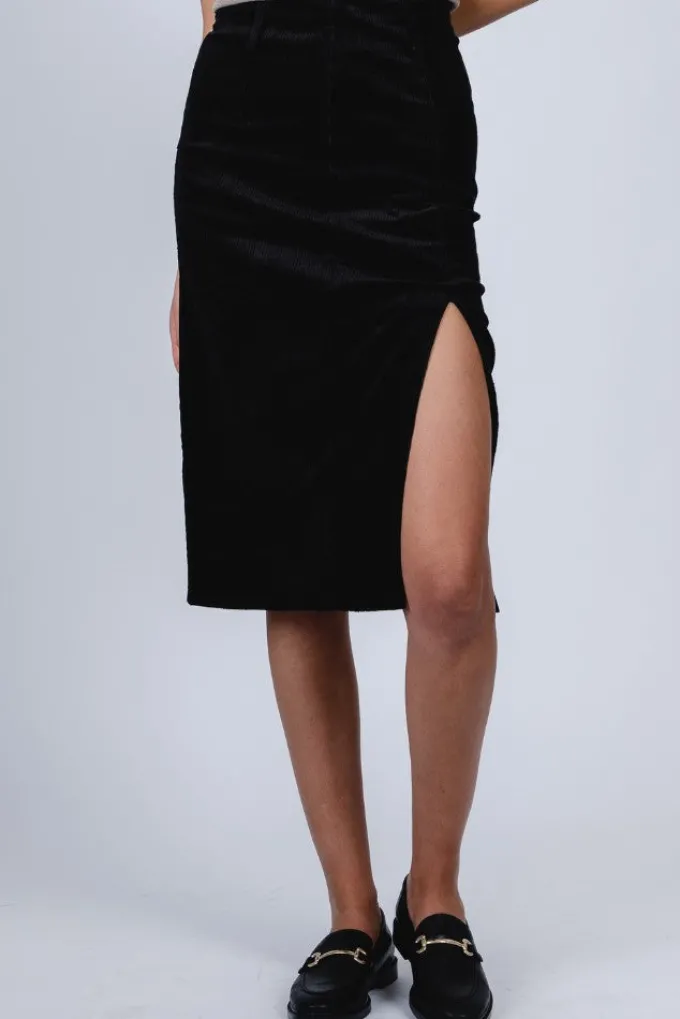 Silk & Salt jasmine midi skirt - black^ Skirts