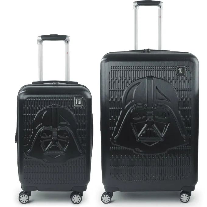 Silk & Salt FUL Star Wars Darth Vader Embossed 2 Piece LuggaSet Black^ Checked Luggage