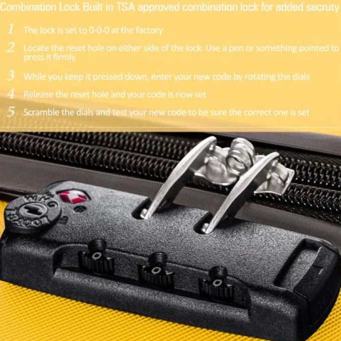 Silk & Salt 3 Piece LuggaSet Hardside Spinner Suitcase With 20 24' 28 Available^ Hard Side Luggage