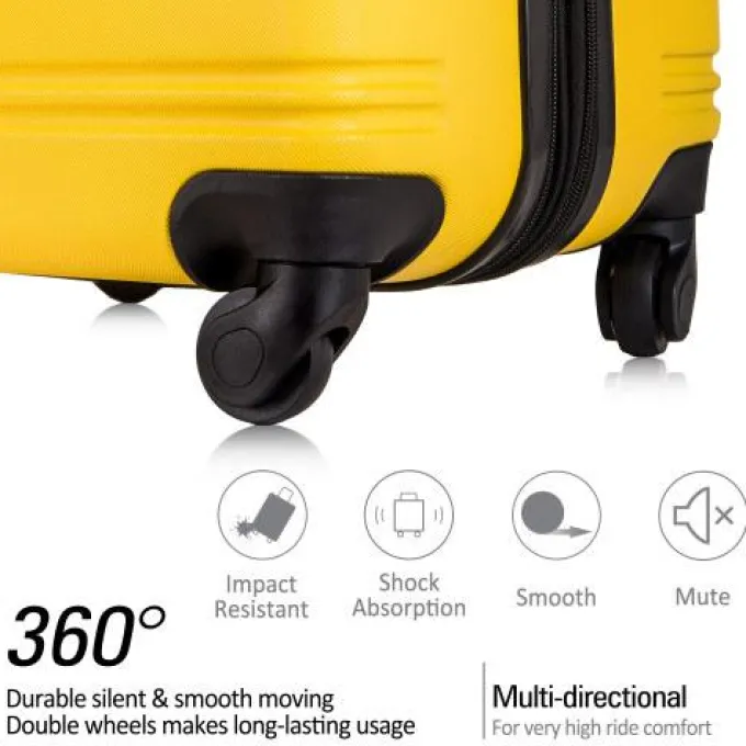 Silk & Salt 3 Piece LuggaSet Hardside Spinner Suitcase With 20 24' 28 Available^ Hard Side Luggage