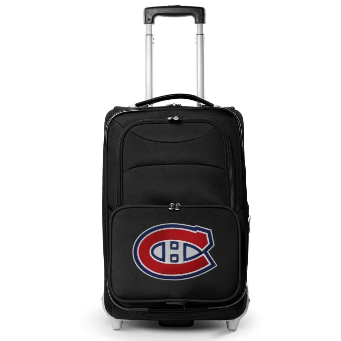 Silk & Salt Montreal Canadiens 21 Softside Rolling Carry-On Suitcase - Black^ Carry On Luggage