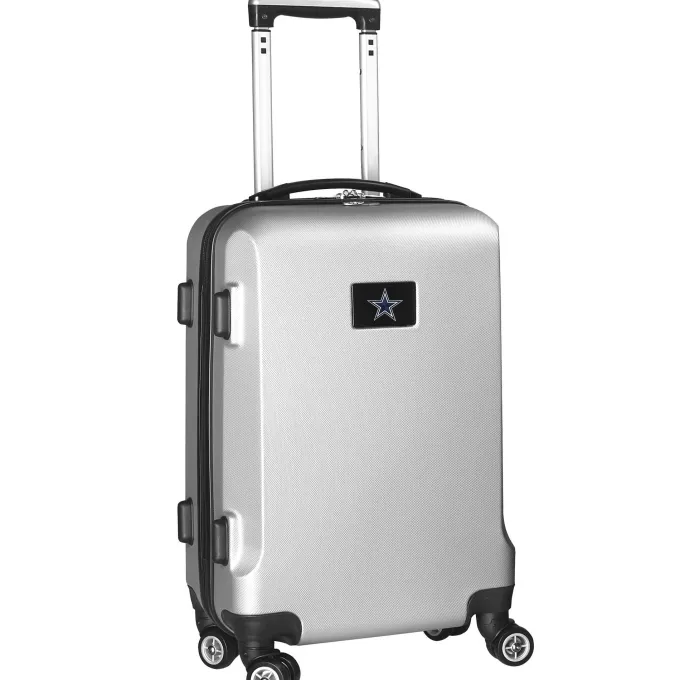 Silk & Salt Dallas Cowboys 20 8-Wheel Hardcase Spinner Carry-On - Silver^ Carry On Luggage