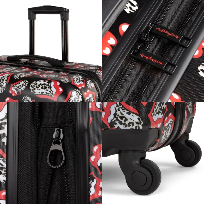 Silk & Salt The Rolling Stones - 3 piece Luggaset (Carry-on 24 inch 28 inch) - Multi Color^ Checked Luggage