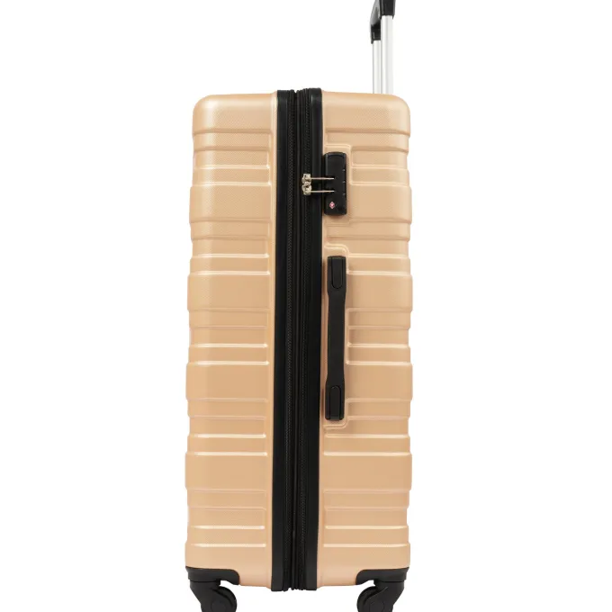 Silk & Salt uhomepro Upgrade LuggaSets 20 24 28 Carry on Luggawith Spinner Wheels Lightweight Hard Case LuggaTravel Suitcase Christmas Gifts for Business Trip Holiday Travel Cruise Black^ Carry On Luggage