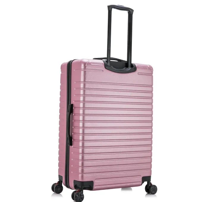 Silk & Salt InUSA Deep lightweight hardside spinner 28 inch Rose Gold^ Checked Luggage