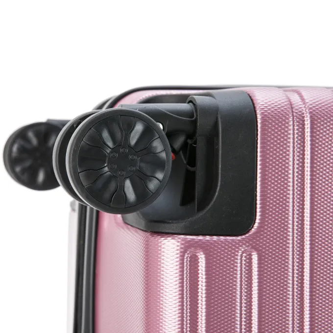 Silk & Salt InUSA Deep lightweight hardside spinner 28 inch Rose Gold^ Checked Luggage