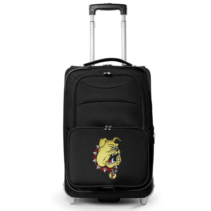 Silk & Salt MOJO Black Ferris State Bulldogs 21 Softside Rolling Carry-On Suitcase^ Carry On Luggage