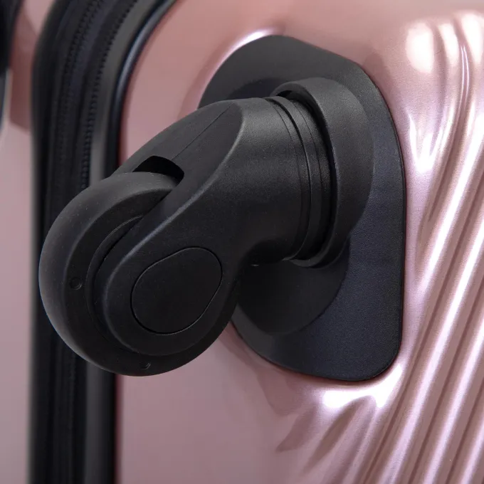 Silk & Salt Jaxpety 3 Pcs LuggaSet Expandable Hardside Spinner Suitcase with TSA Lock Rose Gold^ Luggage Sets