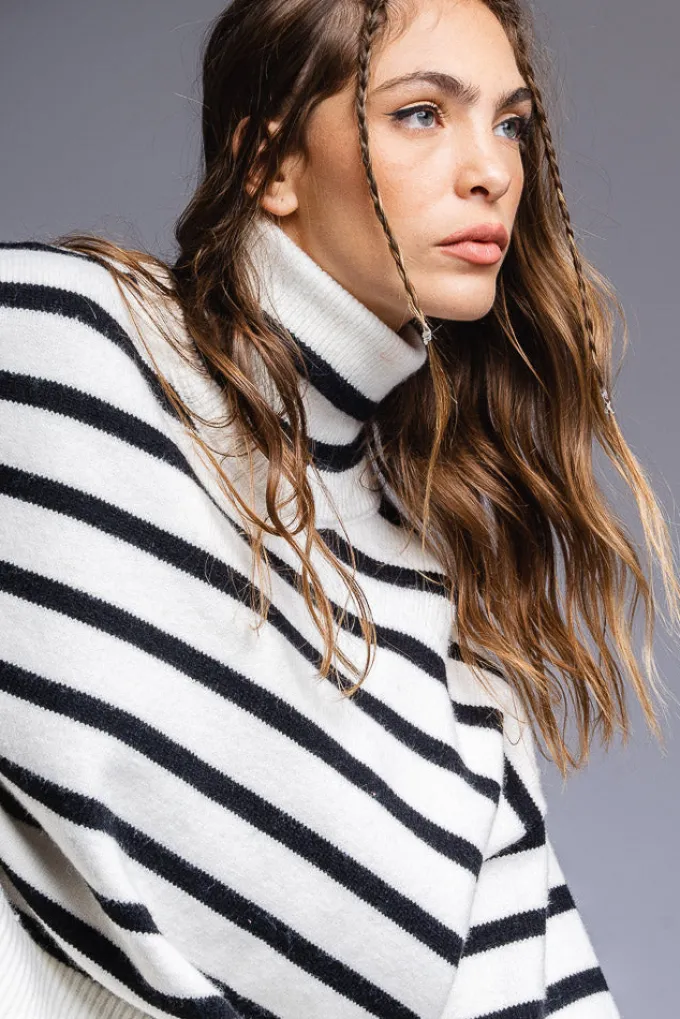 Silk & Salt denise sweater - beige/black^ Knitwear