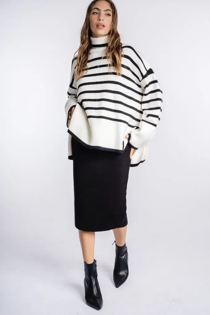 Silk & Salt denise sweater - beige/black^ Knitwear