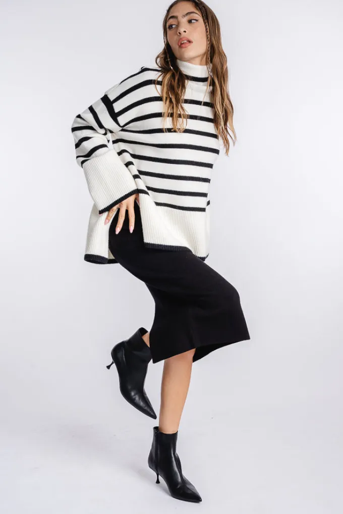 Silk & Salt denise sweater - beige/black^ Knitwear