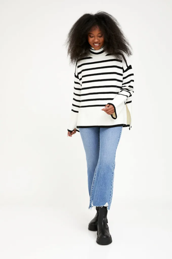 Silk & Salt denise sweater - beige/black^ Knitwear