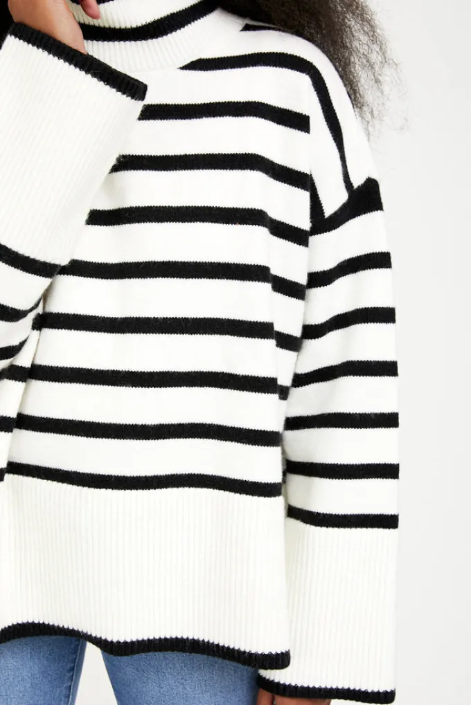 Silk & Salt denise sweater - beige/black^ Knitwear