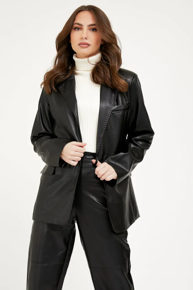 Silk & Salt the vegan leather jacket - black^ Coats & Jackets