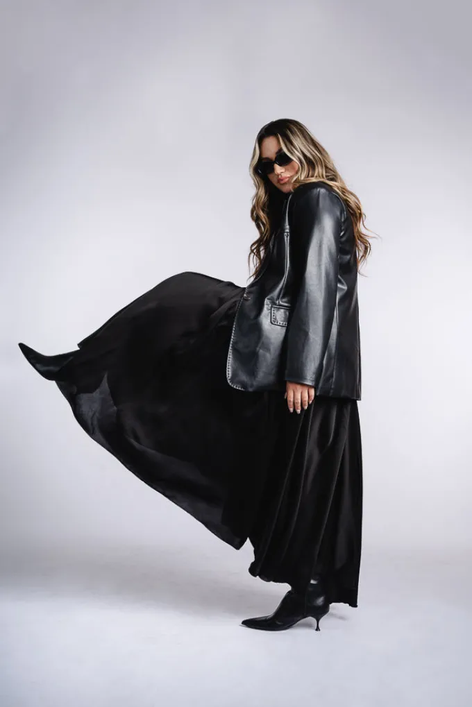 Silk & Salt the vegan leather jacket - black^ Coats & Jackets